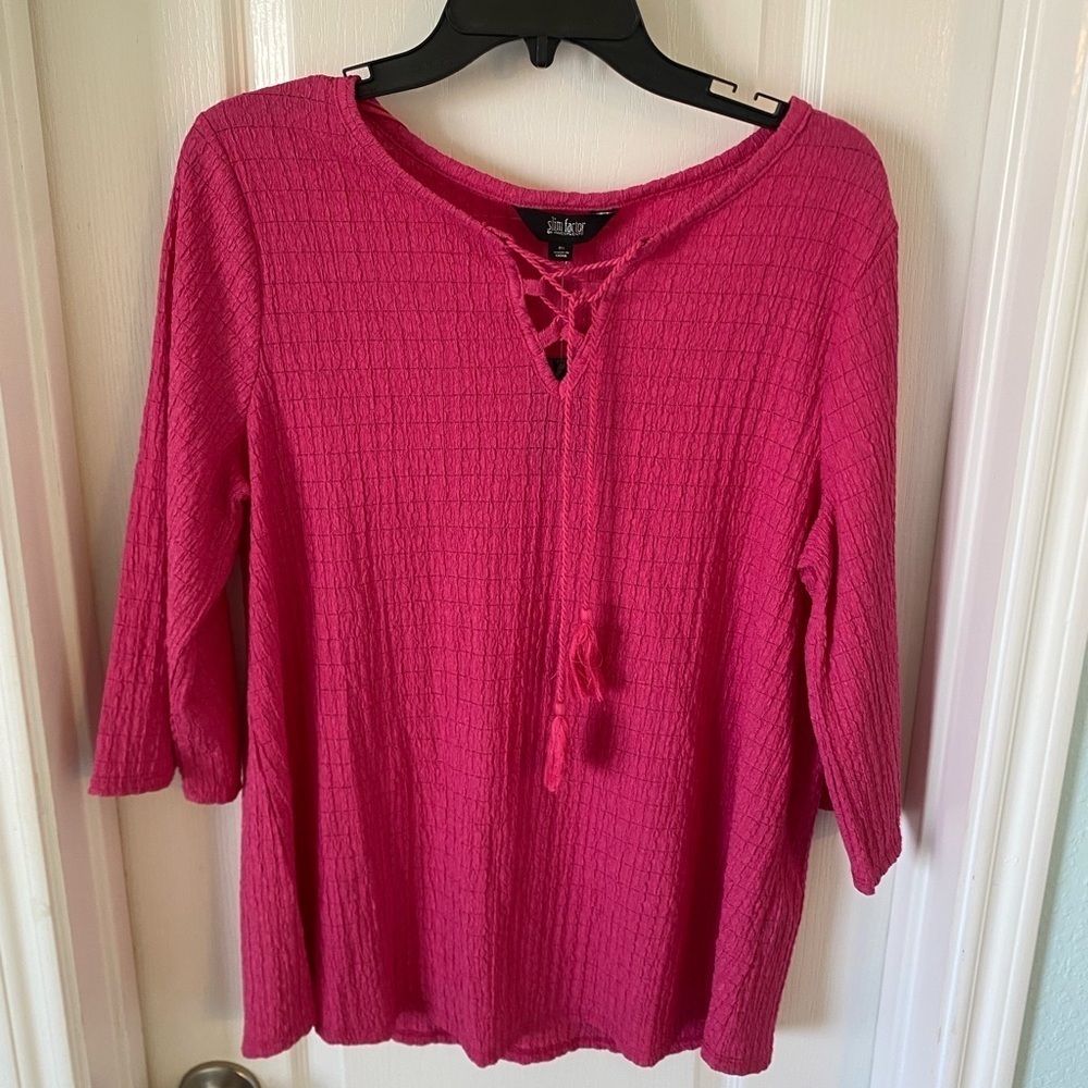 Slim Factor pink top Size-M